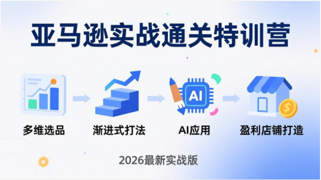 2026年3月更新 亚马逊实战特训营 多维选品+AI应用 从0到1做店