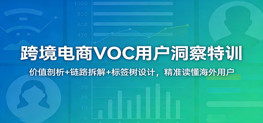跨境电商VOC用户洞察特训 价值剖析+链路拆解+实战课