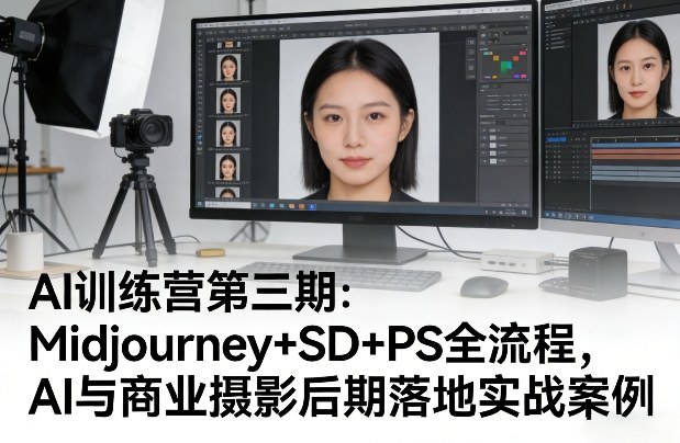 AI训练营第三期 Midjourney+SD+PS 商业摄影后期实战课