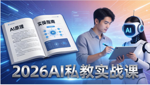 2026AI私教实战课 从原理到全场景实操 单人单干创业教学