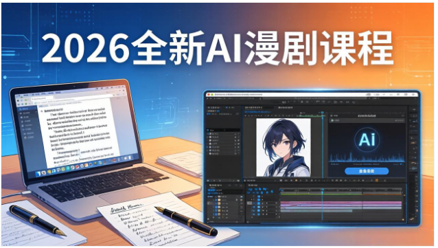 2026全新AI漫剧课程 创作全链路 写作分镜剪辑配音一站式教学