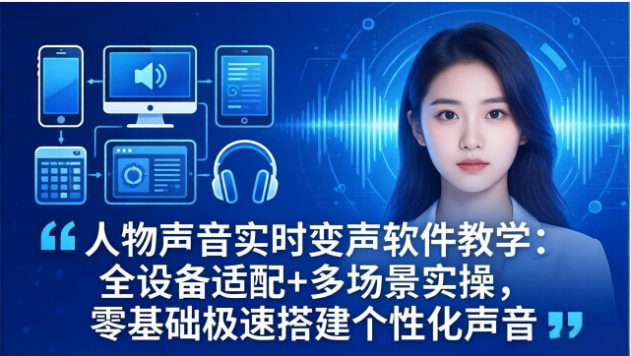 实时变声软件教学全设备适配多场景个性化声音搭建课程