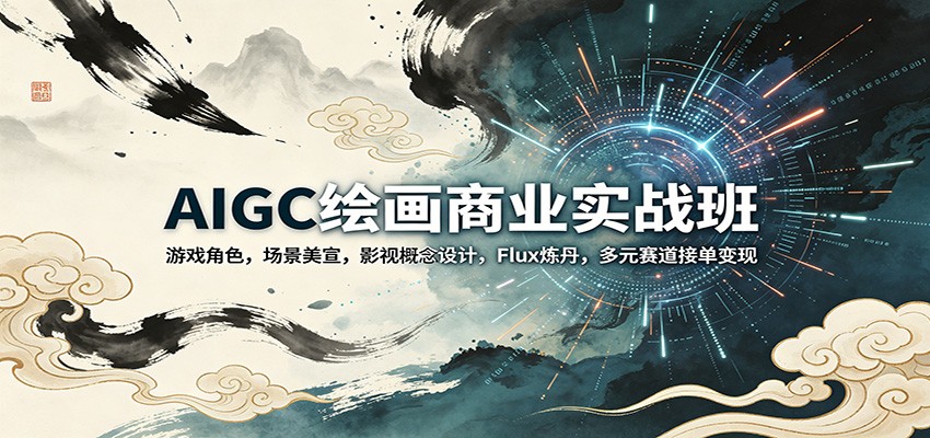 AIGC 绘画商业实战教程 Flux 炼丹游戏影视概念设计接单教学