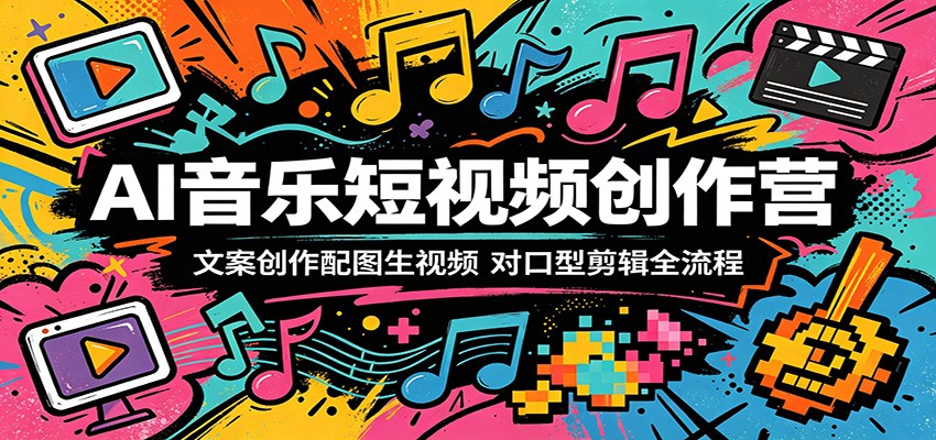 AI 音乐短视频创作营 文案配图生视频对口型剪辑全教程