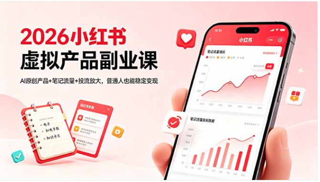 2026 小红书虚拟产品运营 AI 原创内容 流量投流实战教程