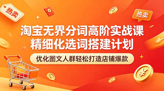 淘宝无界分词高阶课 精细化选词运营打造店铺爆款