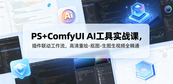 PS+ComfyUI 实操课 AI 插件联动 生图生视频商用设计教程
