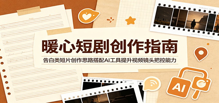 暖心短剧创作指南 告白短片思路 + AI 镜头制作实操