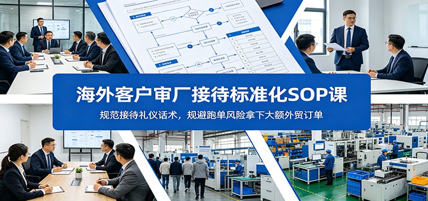 外贸审厂接待SOP实战课 外商礼仪话术谈判跟进全流程教学