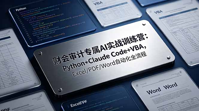 财会审计 AI 实战训练营 Python+Claude+VBA 文档自动化全套实操教程