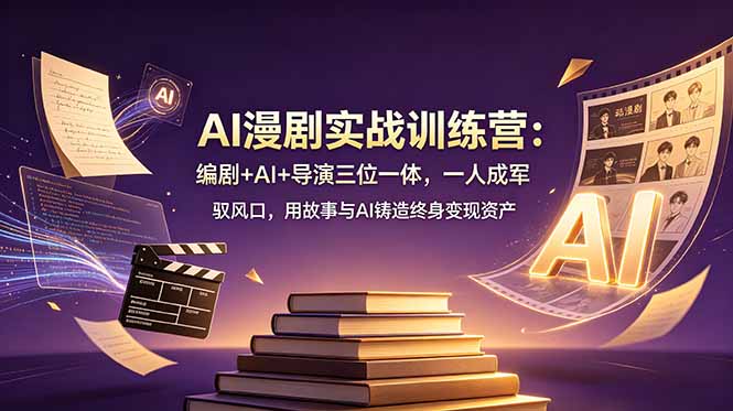 AI 漫剧实战训练营 编剧 AI 导演一体化全流程创作实操课程