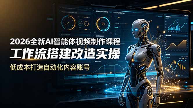 2026 AI Codex 智能体视频课 Coze 工作流搭建改造自动化内容账号教程