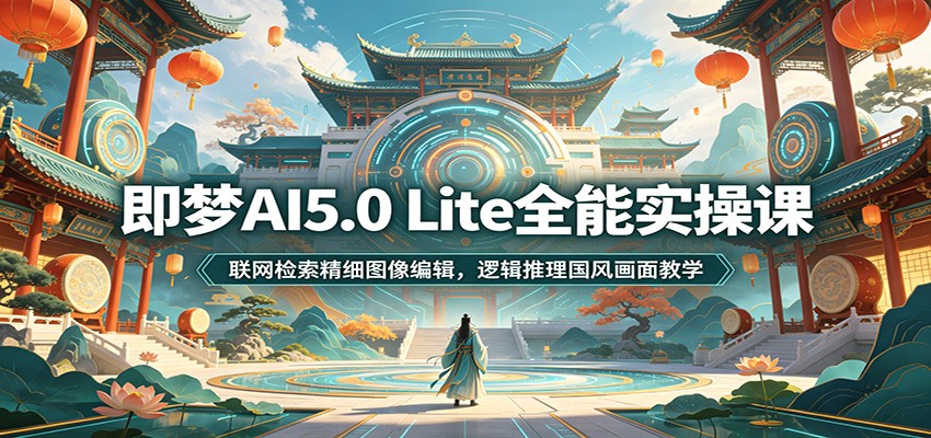 即梦 AI5.0Lite 全能实操课 联网检索图像编辑国风画面生成教学