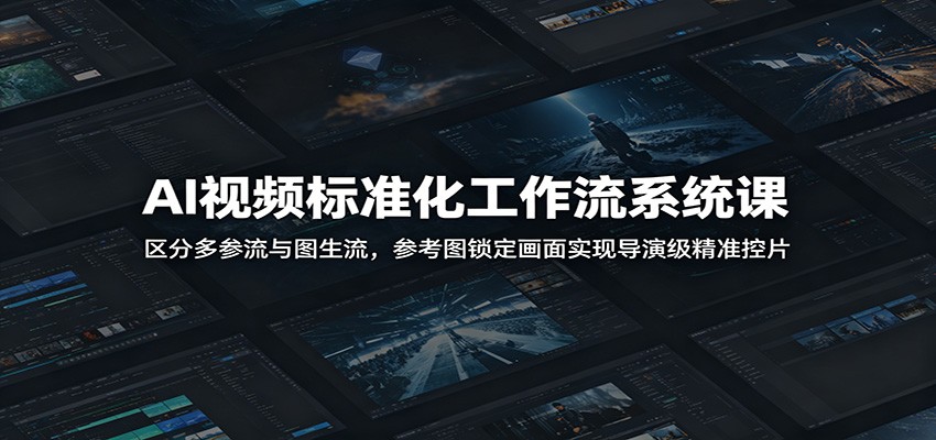 AI 视频标准化工作流课程 参考图锁定画面精准控片实操教学