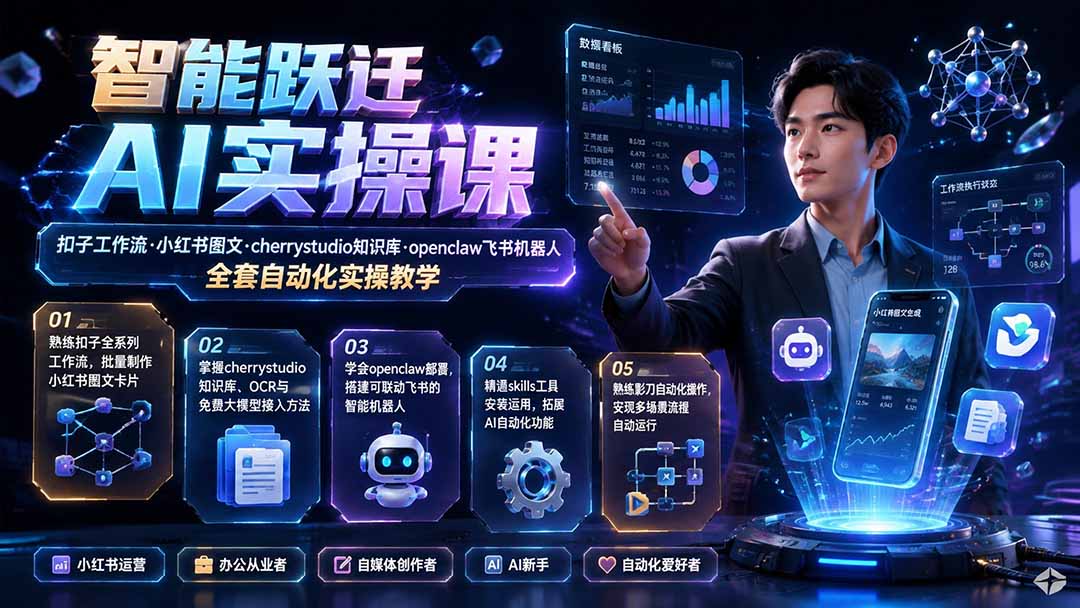 AI自动化实操课 扣子工作流CherryStudio飞书机器人全教程