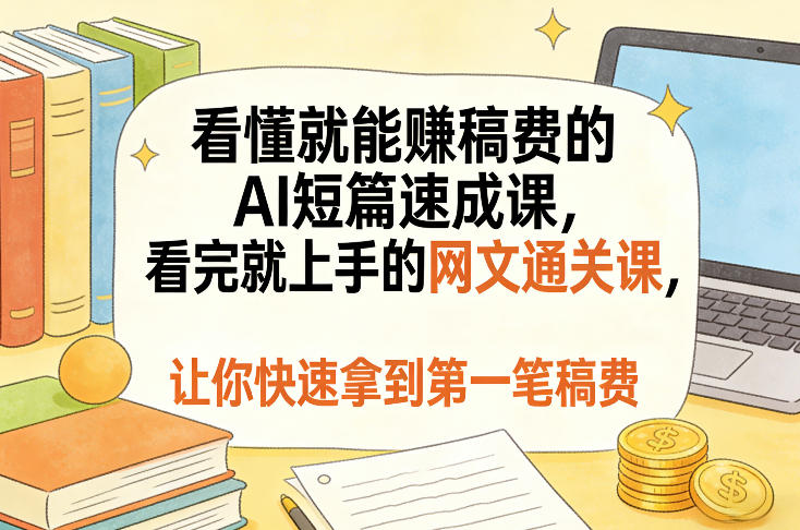 AI短篇网文速成课 零基础网文写作通关 过稿创作实操教程（8月更新）