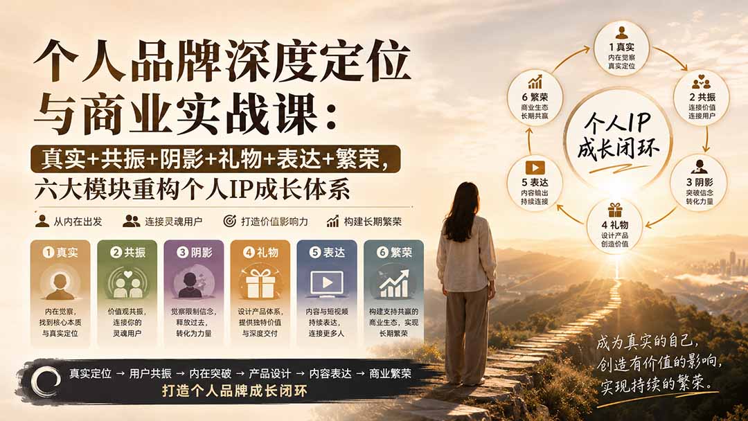 个人品牌深度定位与商业实战课 重构个人IP成长体系
