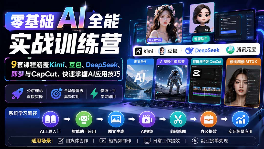 AI全能实战训练营 主流AI工具全场景实操教学