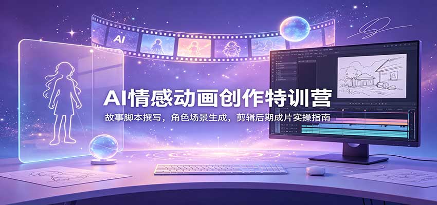 AI情感动画创作特训营：脚本到成片全流程实操教学