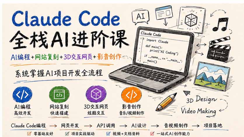ClaudeCode全栈AI进阶课 实操项目开发技能学习