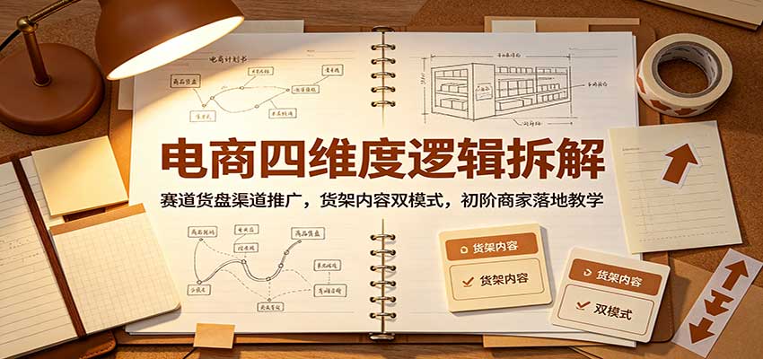 电商四维度逻辑拆解初阶：新手系统化运营课程介绍