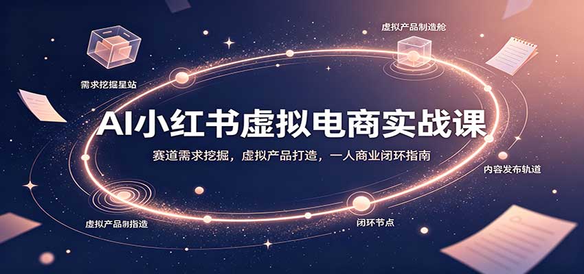 AI小红书虚拟电商实战课 个体轻量化变现指南