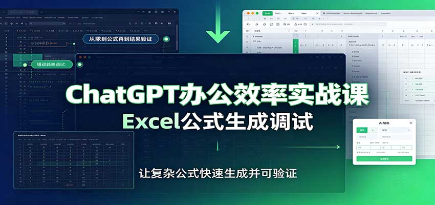 ChatGPT办公效率提升：Excel公式生成与提示词技巧