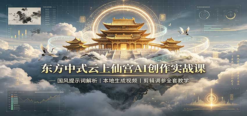 东方中式云上仙宫AI创作实战课 国风AI视频教学