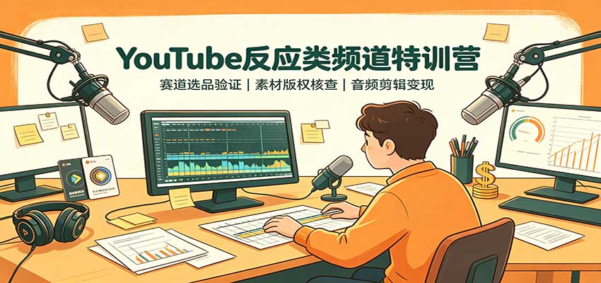 YouTube反应类频道运营 从0到1全流程课程