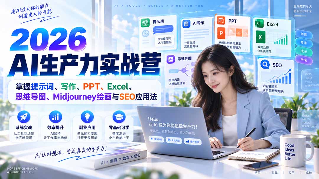 2026AI生产力实战营：多类AI工具应用实战课程