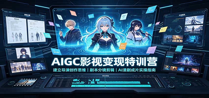 AIGC影视导演创作实训 从剧本到AI短剧全流程实操