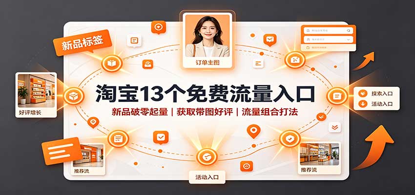 淘宝13个免费流量入口 新品冷启动实操技巧