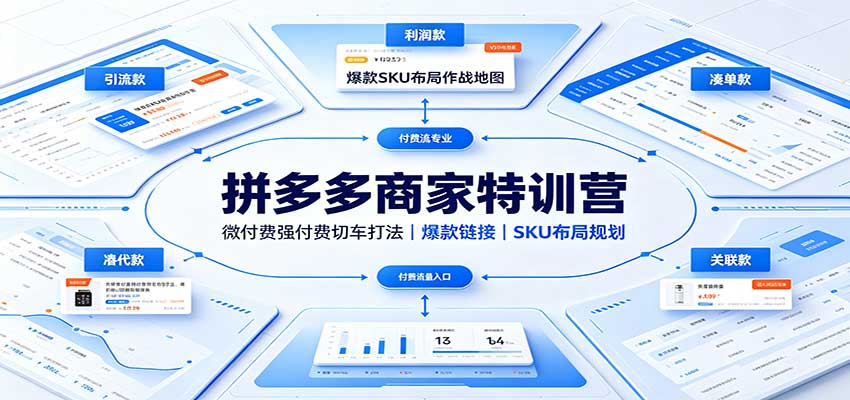 拼多多商家特训营 付费切车及SKU布局运营课程