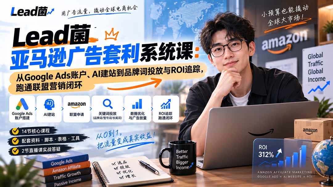 Lead菌亚马逊广告套利系统课 配套资料齐全实战性强