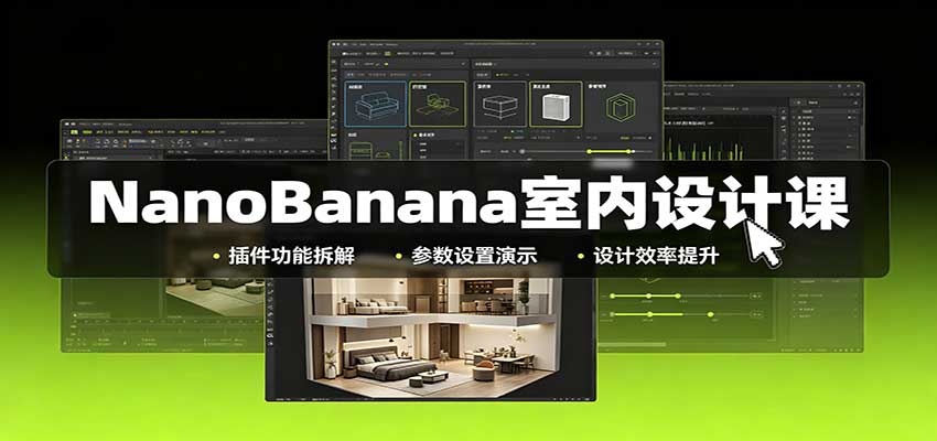 NanoBanana室内设计实战课 无限画布及插件实操教学