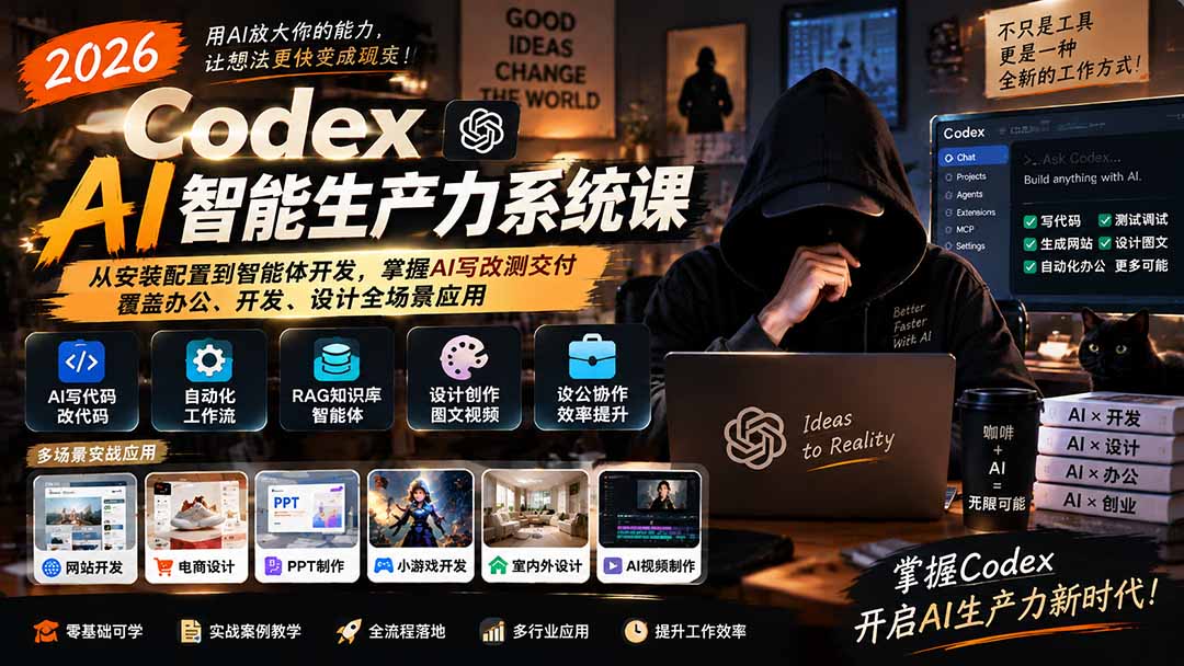 2026CodexAI智能生产力课覆盖多场景实战应用