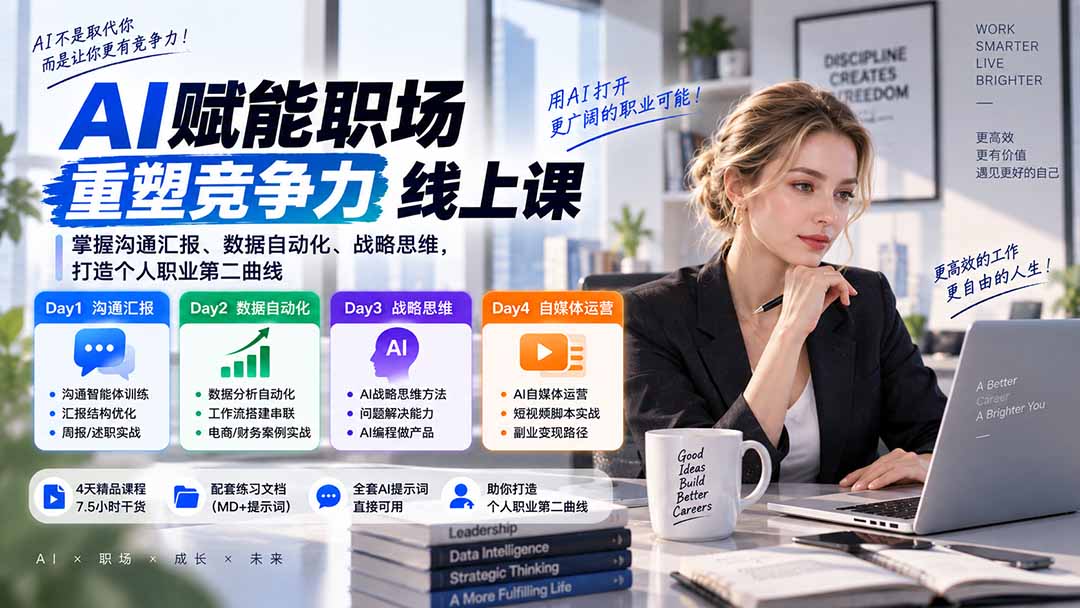 AI职场提效与第二曲线实战课实用技能系统学习