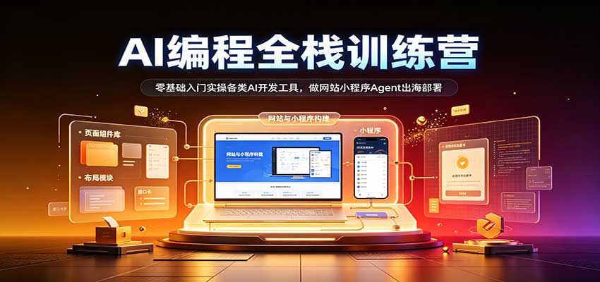 AI编程全栈训练营零基础实操AI开发工具课程