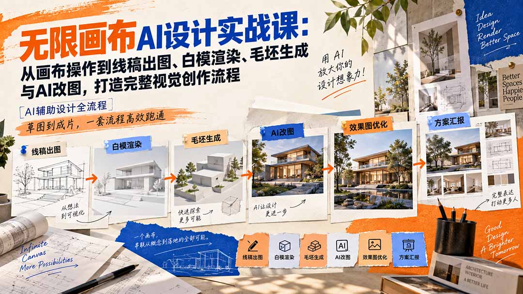 无限画布AI设计实战课：掌握AI辅助设计全流程