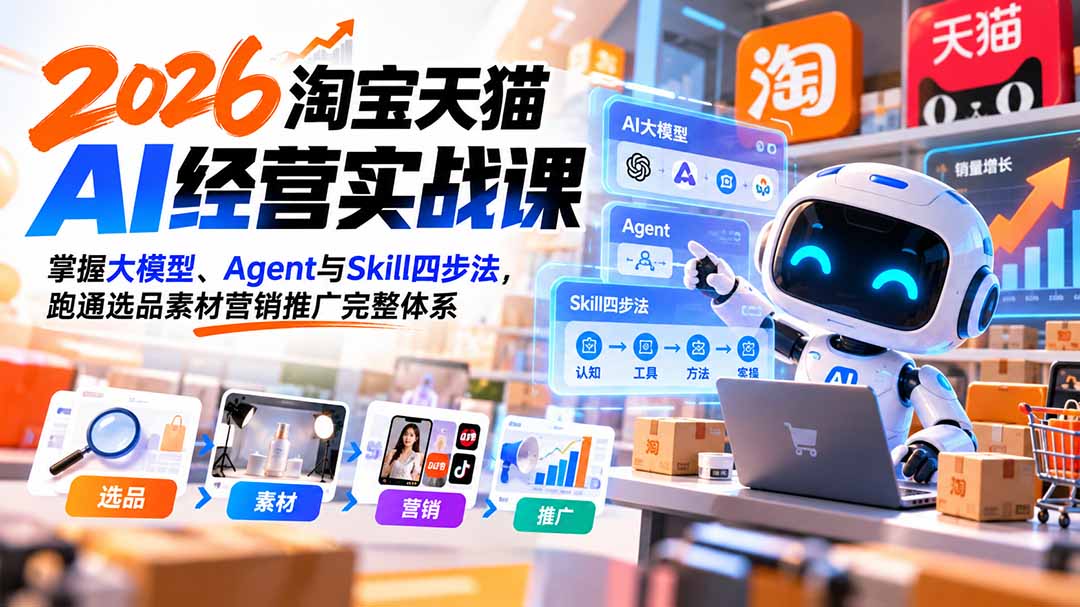 2026淘宝天猫AI经营实战课技能工具资料合集