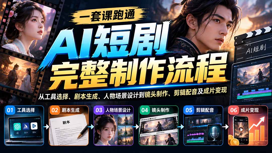 AI短剧全流程制作实操课程
