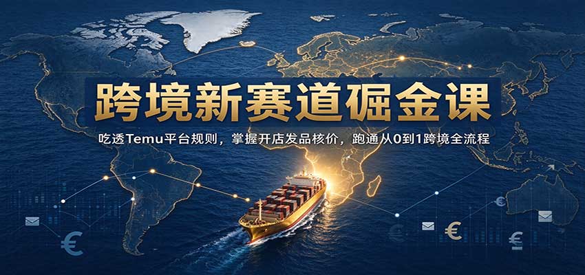 Temu跨境电商实操课程新手快速掌握店铺运营技巧