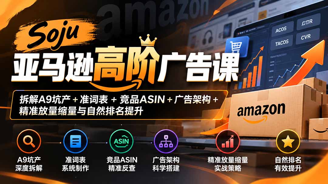 亚马逊高阶广告课拆解算法搭建完整推广体系