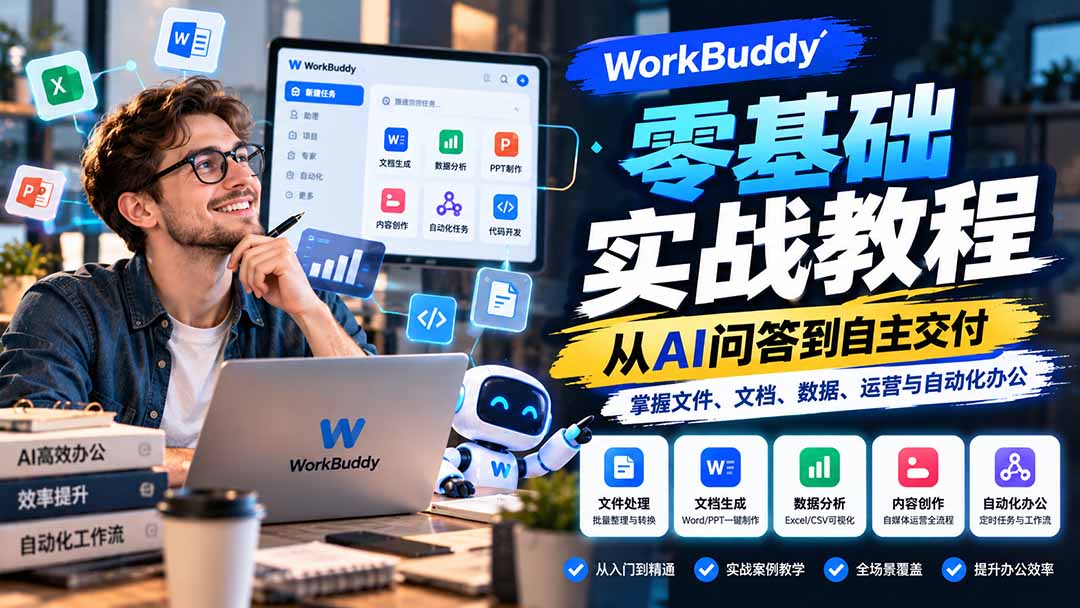WorkBuddy零基础实战教程解锁aI办公实用技能