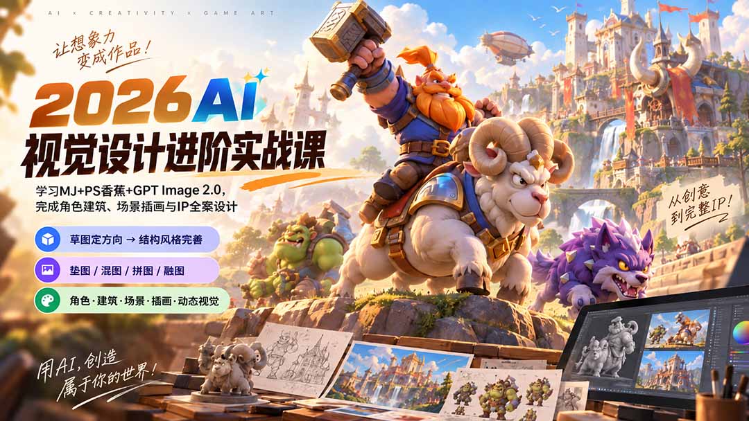 2026AI视觉设计进阶实战课掌握AI辅助设计全流程