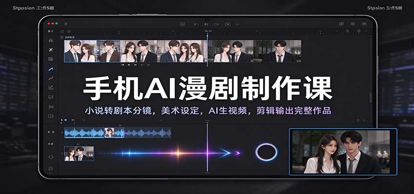 手机AI漫剧制作全流程课程移动端轻松产出完整作品