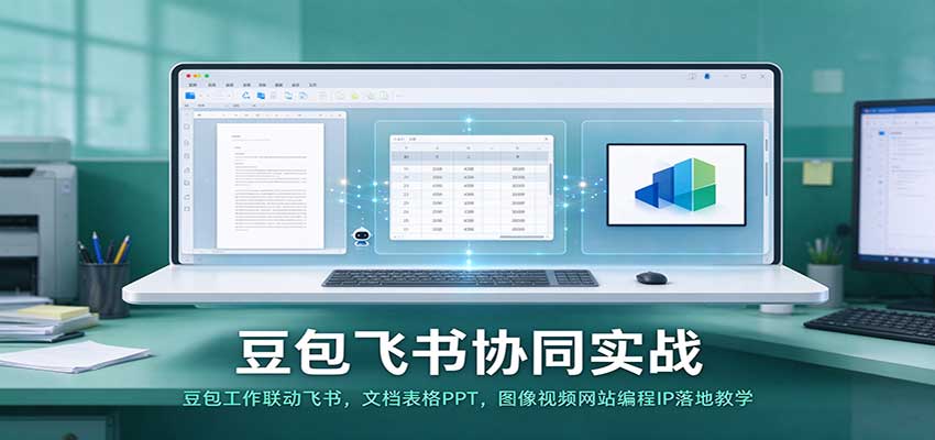 豆包工作飞书联动实战课程提升办公营销素材制作效率