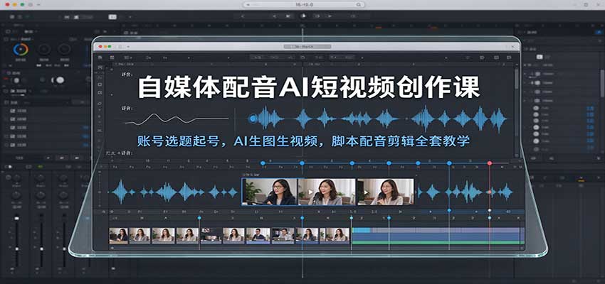 自媒体配音AI短视频创作课零基础学习全套流程