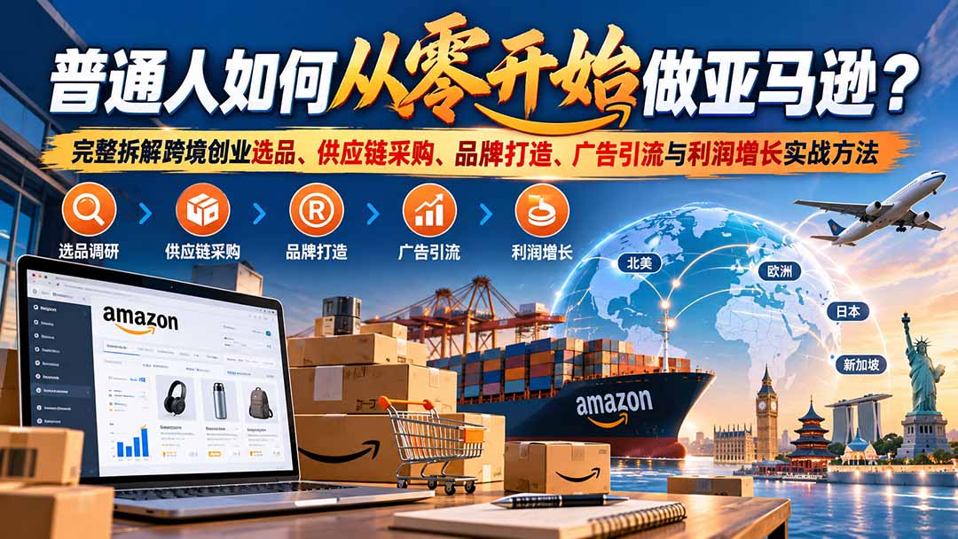 亚马逊全流程运营实操新手跨境电商学习指南
