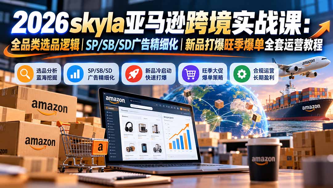 亚马逊跨境实战课选品广告及旺季运营全套教程